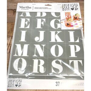 Martha Stewart Adhesive Laser-Cut Stencils 37 Designs 8.75" X 9.75" Reusable Alp